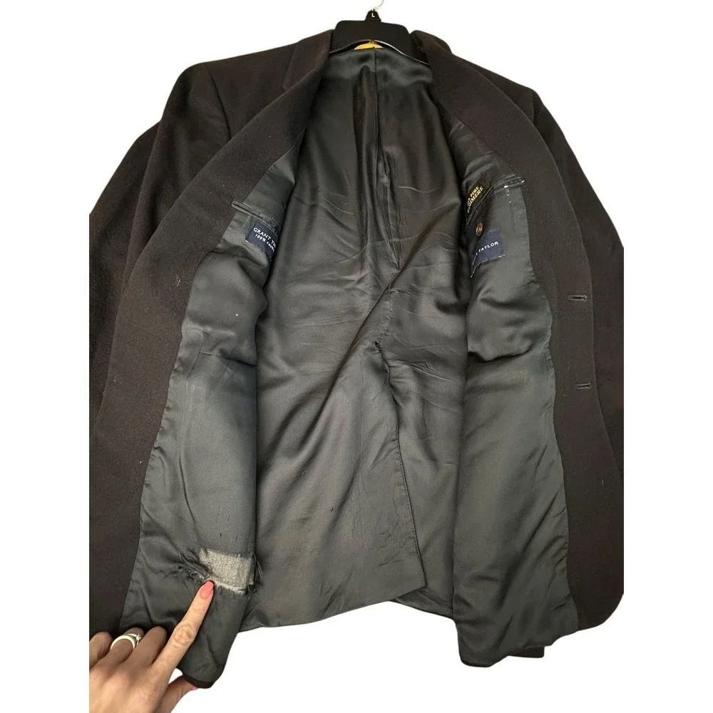 Grant Thomas Blazer Mens 42‎ 100% Cashmere Lord Taylor Jacket Sport Coat #HR-5
